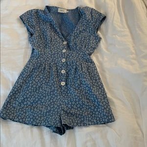 COPY - Blue Floral Romper